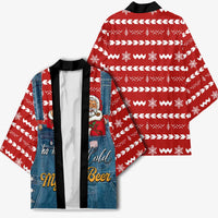 Ho Ho Hold My Beer Santa Christmas Design Kimono Xmas Holiday Patterns - Wonder Print Shop