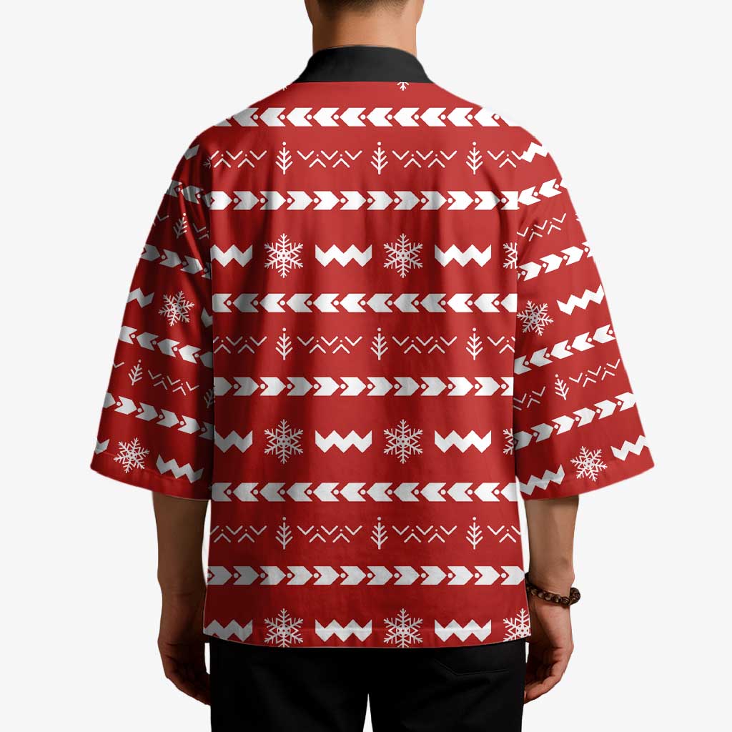 Ho Ho Hold My Beer Santa Christmas Design Kimono Xmas Holiday Patterns - Wonder Print Shop