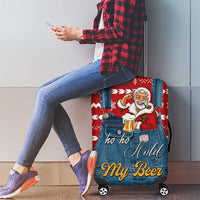 Ho Ho Hold My Beer Santa Christmas Design Luggage Cover Xmas Holiday Patterns - Wonder Print Shop