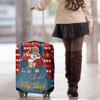 Ho Ho Hold My Beer Santa Christmas Design Luggage Cover Xmas Holiday Patterns - Wonder Print Shop