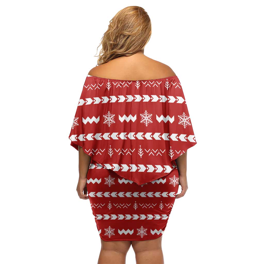 Ho Ho Hold My Beer Santa Christmas Design Off Shoulder Short Dress Xmas Holiday Patterns - Wonder Print Shop