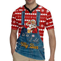 Ho Ho Hold My Beer Santa Christmas Design Rugby Jersey Xmas Holiday Patterns - Wonder Print Shop