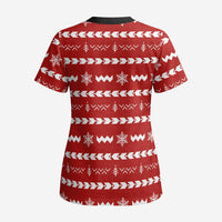 Ho Ho Hold My Beer Santa Christmas Design Scrub Top Xmas Holiday Patterns - Wonder Print Shop
