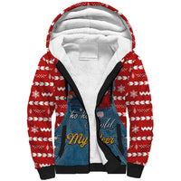 Ho Ho Hold My Beer Santa Christmas Design Sherpa Hoodie Xmas Holiday Patterns - Wonder Print Shop