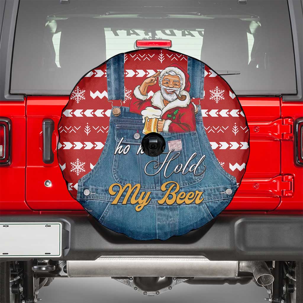 Ho Ho Hold My Beer Santa Christmas Design Spare Tire Cover Xmas Holiday Patterns - Wonder Print Shop