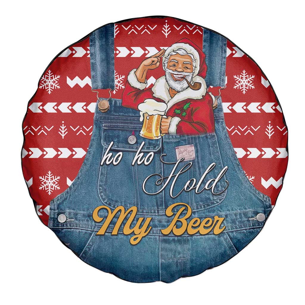 Ho Ho Hold My Beer Santa Christmas Design Spare Tire Cover Xmas Holiday Patterns - Wonder Print Shop