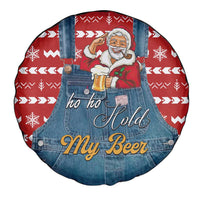 Ho Ho Hold My Beer Santa Christmas Design Spare Tire Cover Xmas Holiday Patterns - Wonder Print Shop