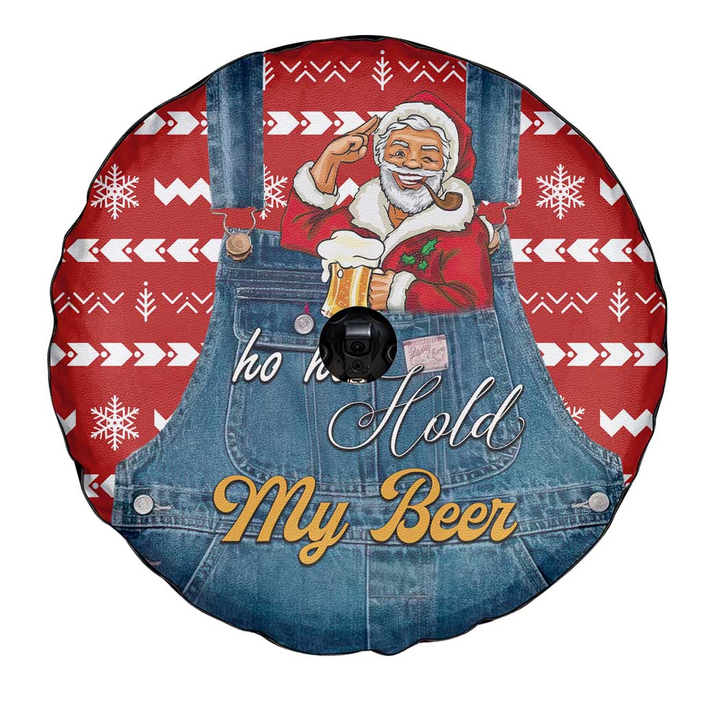 Ho Ho Hold My Beer Santa Christmas Design Spare Tire Cover Xmas Holiday Patterns - Wonder Print Shop