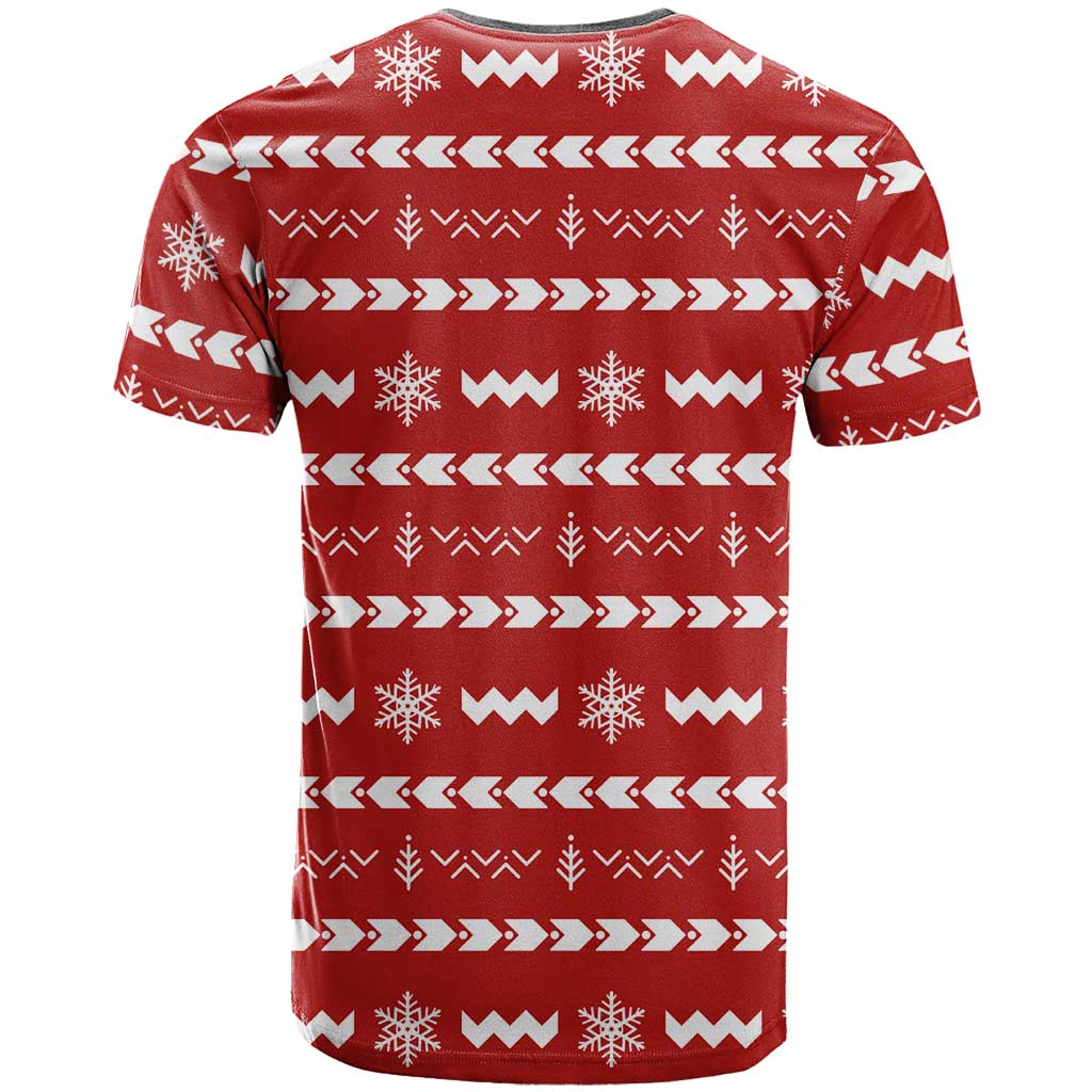 Ho Ho Hold My Beer Santa Christmas Design T Shirt Xmas Holiday Patterns - Wonder Print Shop