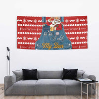 Ho Ho Hold My Beer Santa Christmas Design Tapestry Xmas Holiday Patterns - Wonder Print Shop