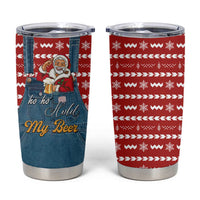 Ho Ho Hold My Beer Santa Christmas Design Tumbler Cup Xmas Holiday Patterns - Wonder Print Shop
