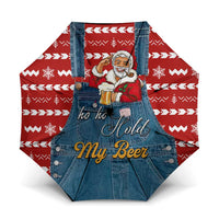 Ho Ho Hold My Beer Santa Christmas Design Umbrella Xmas Holiday Patterns - Wonder Print Shop