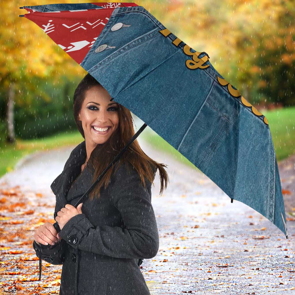 Ho Ho Hold My Beer Santa Christmas Design Umbrella Xmas Holiday Patterns - Wonder Print Shop