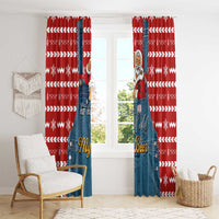 Ho Ho Hold My Beer Santa Christmas Design Window Curtain Xmas Holiday Patterns - Wonder Print Shop