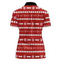 Ho Ho Hold My Beer Santa Christmas Design Women Polo Shirt Xmas Holiday Patterns - Wonder Print Shop