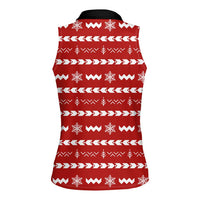 Ho Ho Hold My Beer Santa Christmas Design Women Sleeveless Polo Shirt Xmas Holiday Patterns - Wonder Print Shop