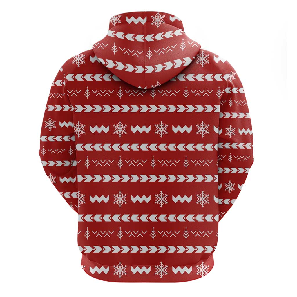 Ho Ho Hold My Beer Santa Christmas Design Zip Hoodie Xmas Holiday Patterns - Wonder Print Shop