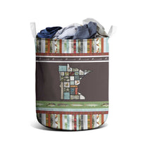 In The Deep Heart Of Minnesota Christmas Design Laundry Basket Xmas Holiday Patterns - Wonder Print Shop