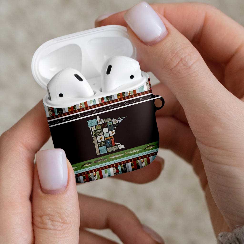In The Deep Heart Of Minnesota Christmas Design AirPods Case Xmas Holiday Patterns - Wonder Print Shop