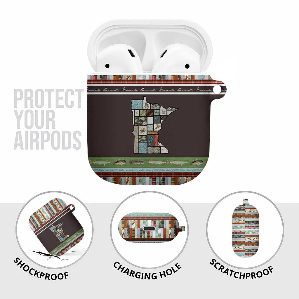 In The Deep Heart Of Minnesota Christmas Design AirPods Case Xmas Holiday Patterns - Wonder Print Shop