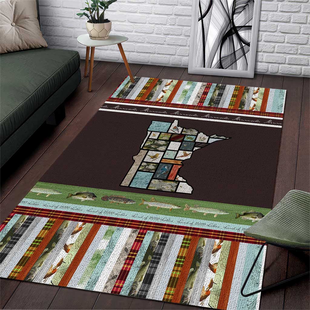 In The Deep Heart Of Minnesota Christmas Design Area Rug Xmas Holiday Patterns - Wonder Print Shop