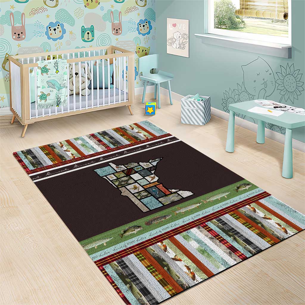 In The Deep Heart Of Minnesota Christmas Design Area Rug Xmas Holiday Patterns - Wonder Print Shop