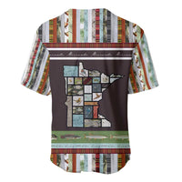 In The Deep Heart Of Minnesota Christmas Design Baseball Jersey Xmas Holiday Patterns - Wonder Print Shop