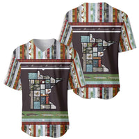 In The Deep Heart Of Minnesota Christmas Design Baseball Jersey Xmas Holiday Patterns - Wonder Print Shop