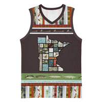 In The Deep Heart Of Minnesota Christmas Design Basketball Jersey Xmas Holiday Patterns - Wonder Print Shop
