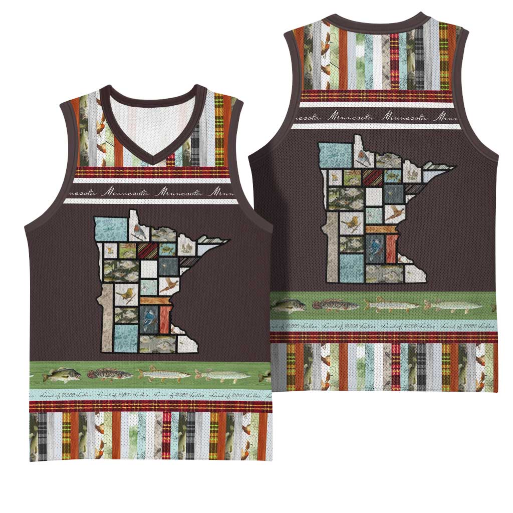 In The Deep Heart Of Minnesota Christmas Design Basketball Jersey Xmas Holiday Patterns - Wonder Print Shop