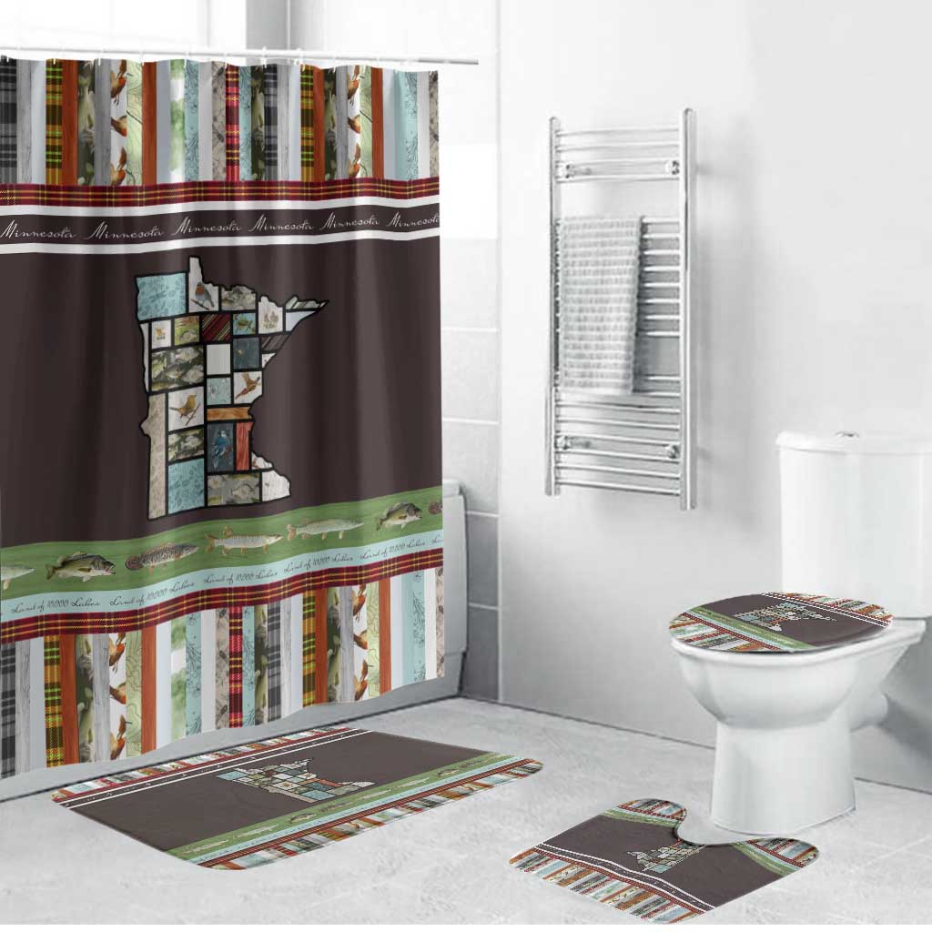 In The Deep Heart Of Minnesota Christmas Design Bathroom Set Xmas Holiday Patterns - Wonder Print Shop