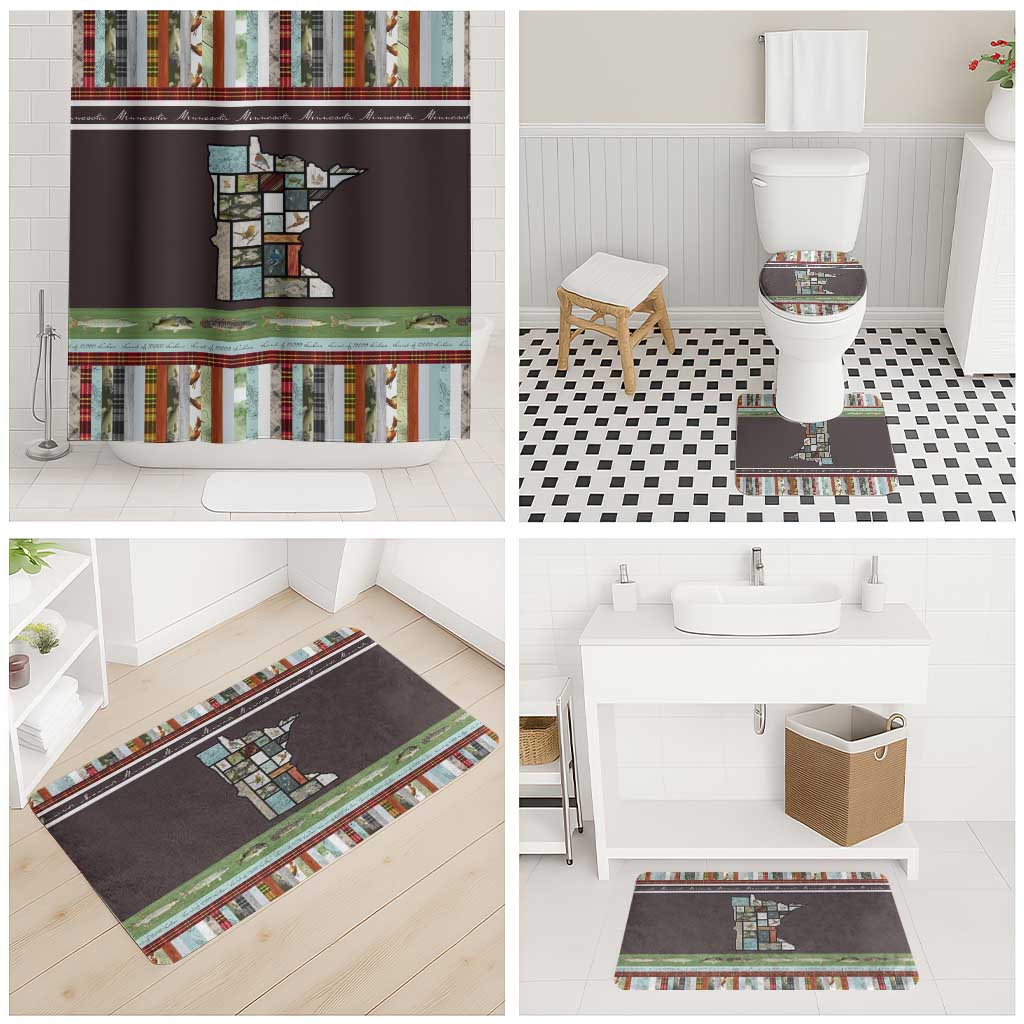 In The Deep Heart Of Minnesota Christmas Design Bathroom Set Xmas Holiday Patterns - Wonder Print Shop