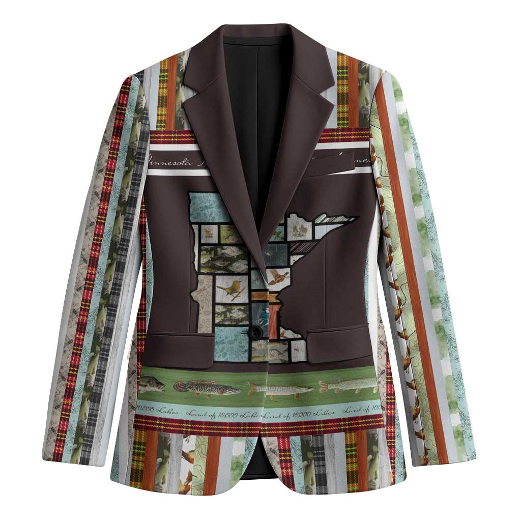 In The Deep Heart Of Minnesota Christmas Design Blazer Xmas Holiday Patterns - Wonder Print Shop