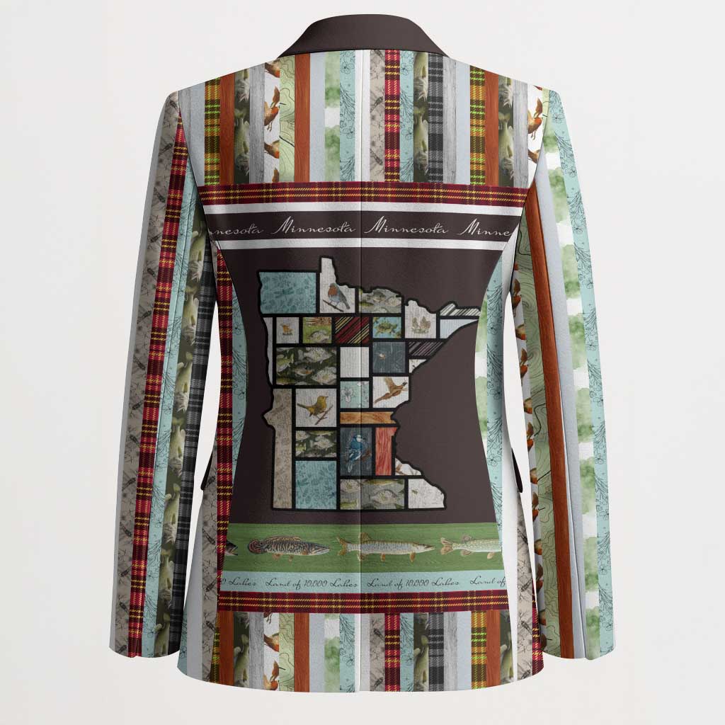 In The Deep Heart Of Minnesota Christmas Design Blazer Xmas Holiday Patterns - Wonder Print Shop