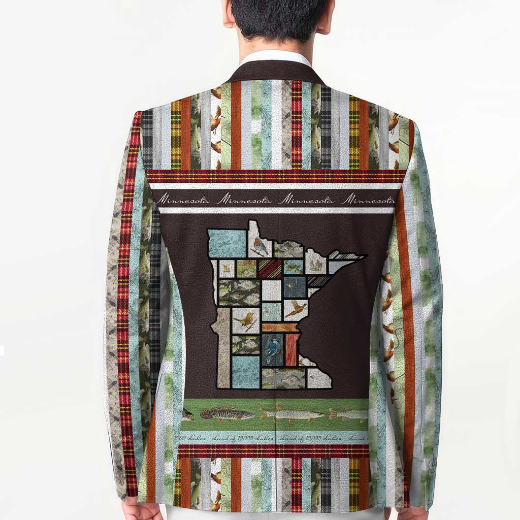 In The Deep Heart Of Minnesota Christmas Design Blazer Xmas Holiday Patterns - Wonder Print Shop