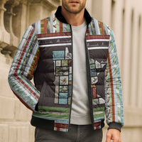 In The Deep Heart Of Minnesota Christmas Design Bomber Puffer Jacket Xmas Holiday Patterns - Wonder Print Shop