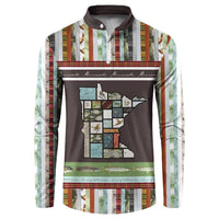 In The Deep Heart Of Minnesota Christmas Design Button Sweatshirt Xmas Holiday Patterns - Wonder Print Shop