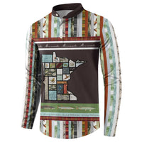 In The Deep Heart Of Minnesota Christmas Design Button Sweatshirt Xmas Holiday Patterns - Wonder Print Shop