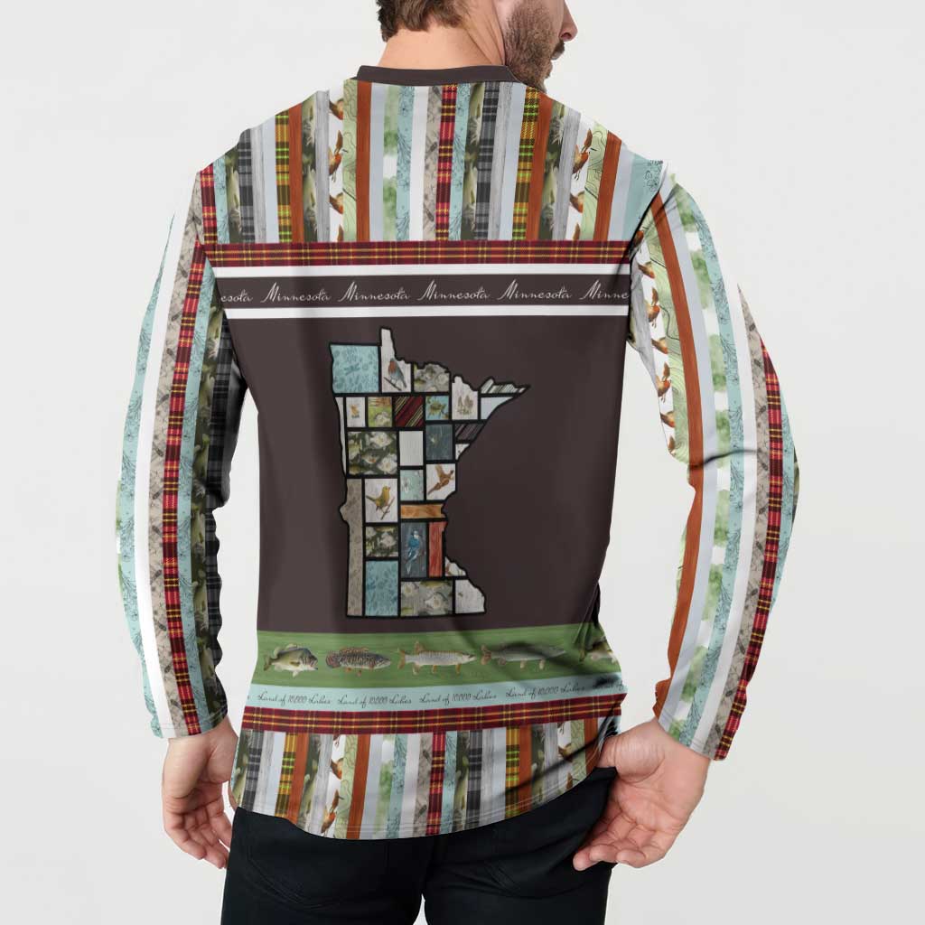 In The Deep Heart Of Minnesota Christmas Design Button Sweatshirt Xmas Holiday Patterns - Wonder Print Shop