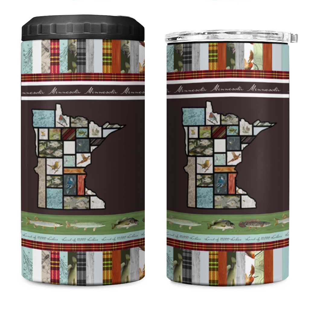 In The Deep Heart Of Minnesota Christmas Design 4 in 1 Can Cooler Tumbler Xmas Holiday Patterns - Wonder Print Shop