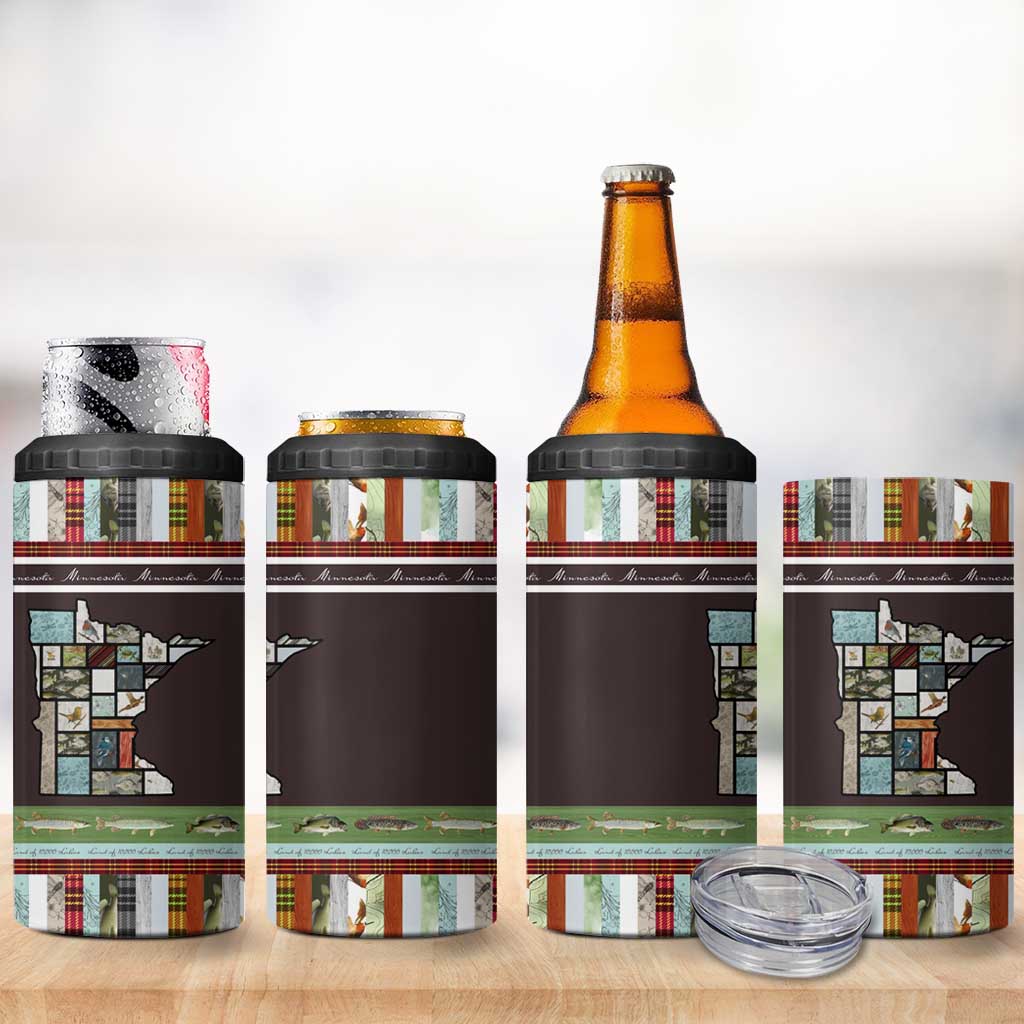 In The Deep Heart Of Minnesota Christmas Design 4 in 1 Can Cooler Tumbler Xmas Holiday Patterns - Wonder Print Shop