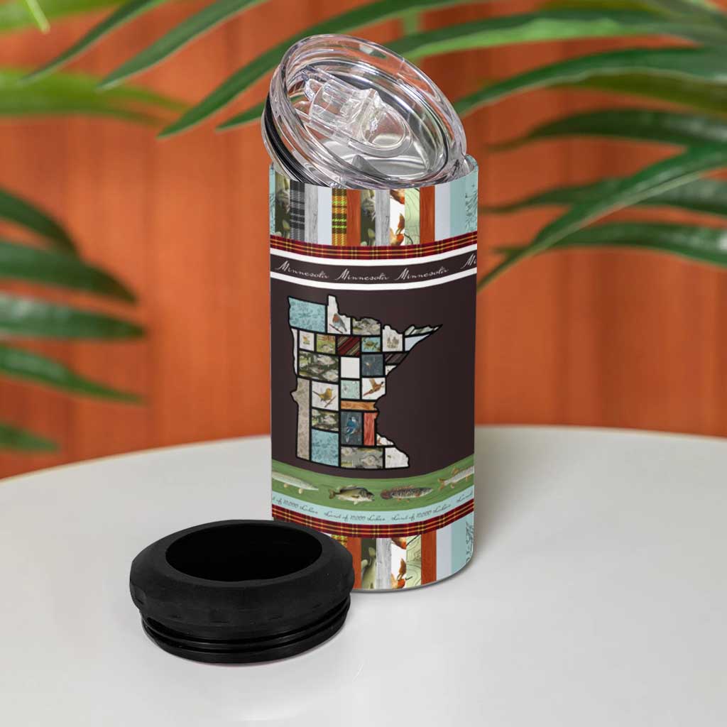 In The Deep Heart Of Minnesota Christmas Design 4 in 1 Can Cooler Tumbler Xmas Holiday Patterns - Wonder Print Shop