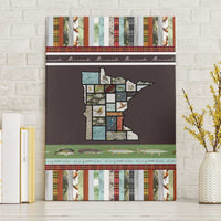 In The Deep Heart Of Minnesota Christmas Design Canvas Wall Art Xmas Holiday Patterns - Wonder Print Shop