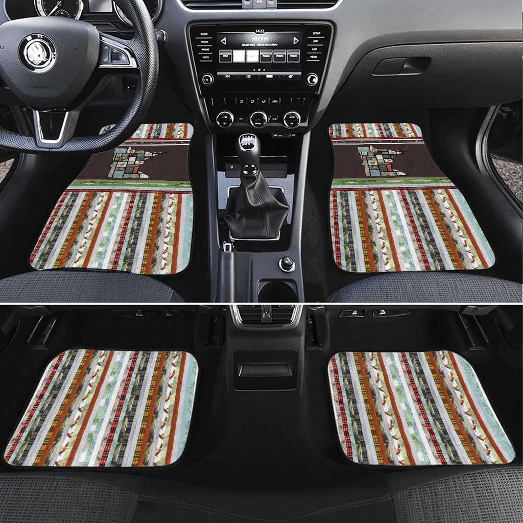 In The Deep Heart Of Minnesota Christmas Design Car Mats Xmas Holiday Patterns - Wonder Print Shop