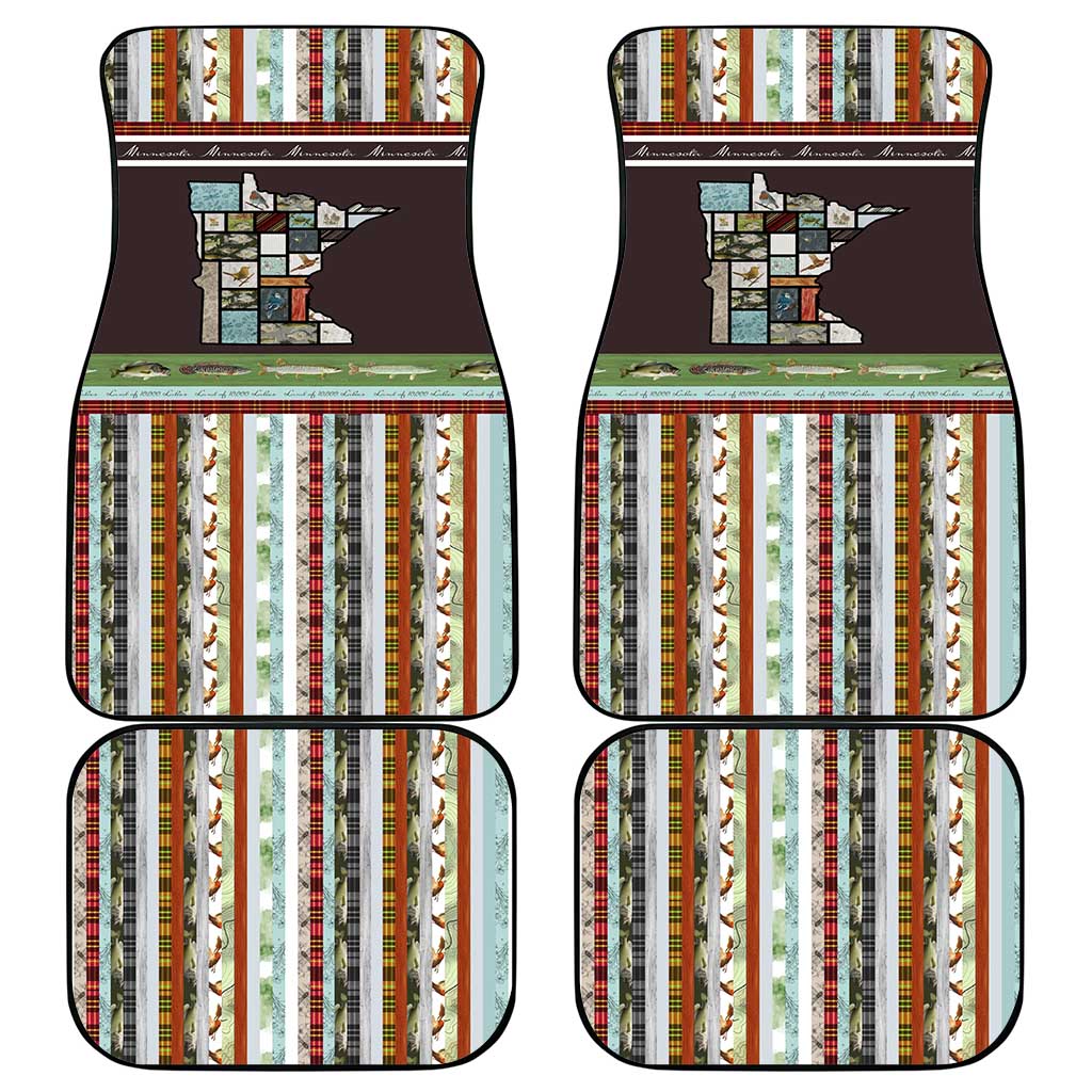 In The Deep Heart Of Minnesota Christmas Design Car Mats Xmas Holiday Patterns - Wonder Print Shop