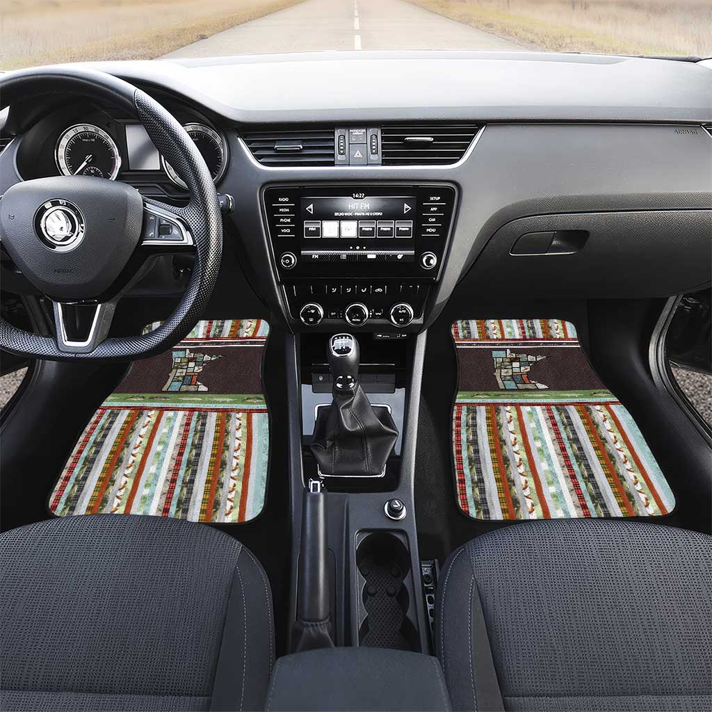 In The Deep Heart Of Minnesota Christmas Design Car Mats Xmas Holiday Patterns - Wonder Print Shop