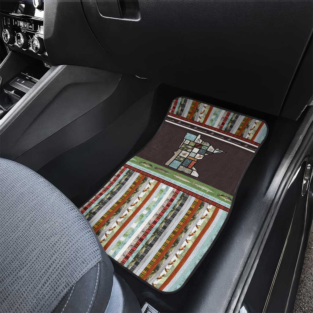 In The Deep Heart Of Minnesota Christmas Design Car Mats Xmas Holiday Patterns - Wonder Print Shop