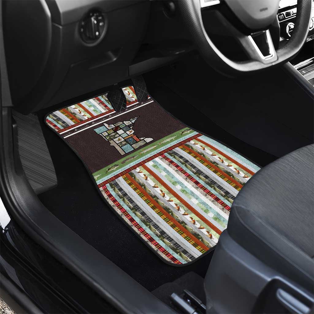 In The Deep Heart Of Minnesota Christmas Design Car Mats Xmas Holiday Patterns - Wonder Print Shop