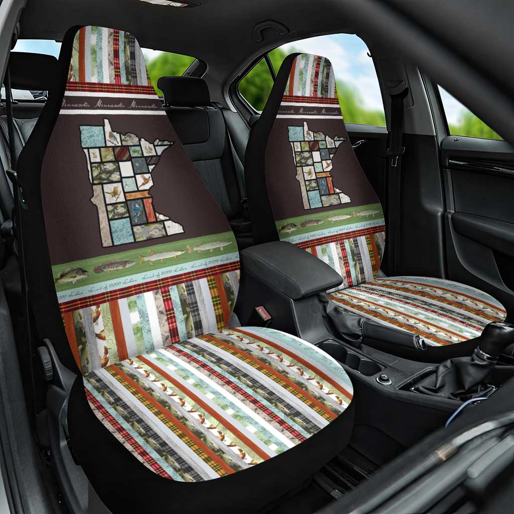 In The Deep Heart Of Minnesota Christmas Design Car Seat Cover Xmas Holiday Patterns - Wonder Print Shop