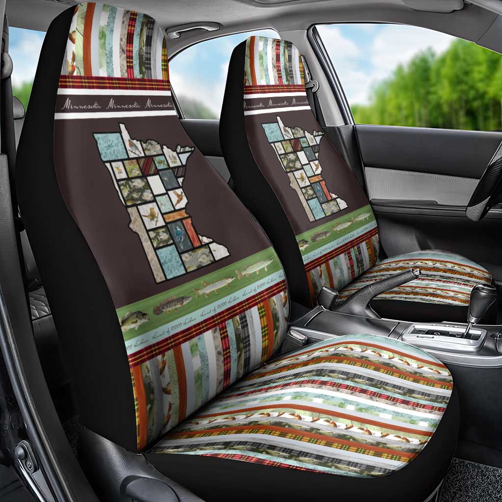 In The Deep Heart Of Minnesota Christmas Design Car Seat Cover Xmas Holiday Patterns - Wonder Print Shop